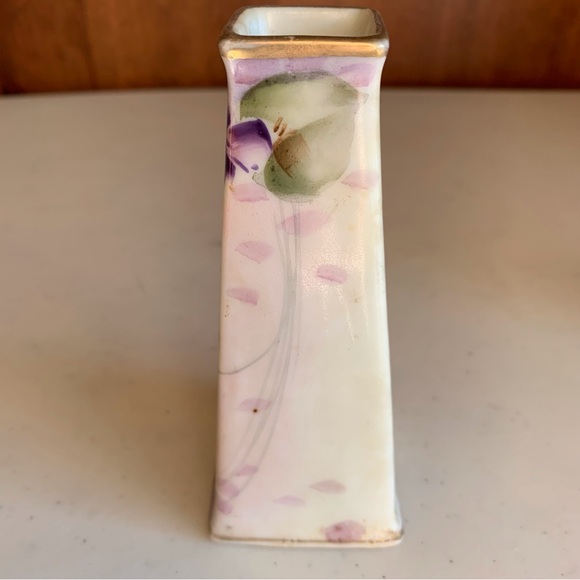 Antique Nippon Hand Painted Dresser Set Hat Pin Holder & Hair Pin Holder - Picture 10 of 14